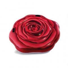 Матрас-плотик надувной Intex Роза 137х132 см Красный (58783) Нова Каховка