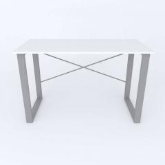 Письменный стол Ferrum-decor Драйв 750x1200x600 Серый металл ДСП Белый 16 мм (DRA029) Днепр