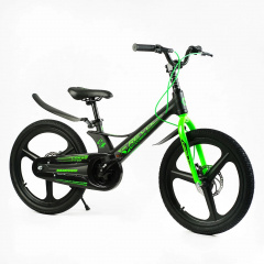 Детский велосипед двухколесный 20" Corso CONNECT Black and green (139432) Ромни