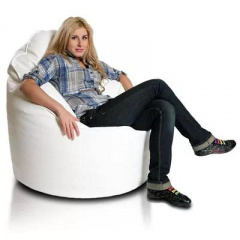 Бескаркасное кресло Tia-Sport Магнат 80х80х100 см белый (sm-0701) Ровно