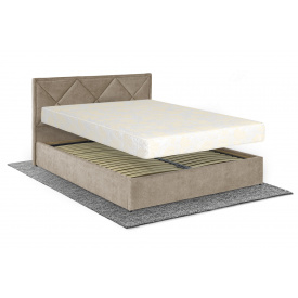 Ліжко з матрацом Азалія 160х200 (Кремовий, велюр, без підйомного механізму) IMI