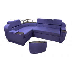 Комплект кутовий диван Меркурій з пуфом (Фіолетовий, 255х185 см) IMI