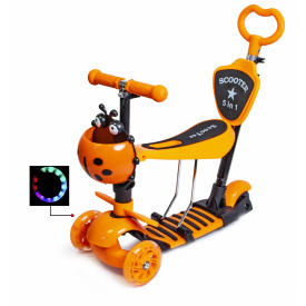 Самокат Scooter "Божья коровка" 5in1. Orange (многофункциональный)