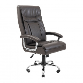 Офисное кресло руководителя Richman Burgas Roсky Хром M2 Anyfix Темно-коричневый