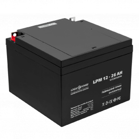 Аккумулятор свинцово-кислотный LogicPower AGM LPM 12 - 26 AH