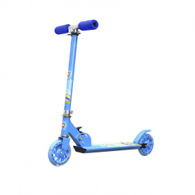 Двухколёсный детский самокат Scooter 999 складной с регулировкой руля Синий