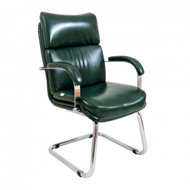 Офисное кресло руководителя Richman Dakota VIP CF Хром Натуральная Кожа Lux Италия Зеленый