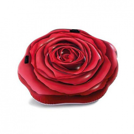 Матрас-плотик надувной Intex Роза 137х132 см Красный (58783)