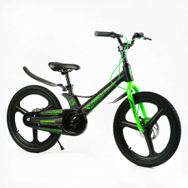 Детский велосипед двухколесный 20" Corso CONNECT Black and green (139432)