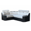 Кутовий диван Візаві (білий з чорним, 260х190 см) Херсон