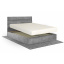 Ліжко з матрацом Лілія 160х200 (Світло-сірий, велюр, підйомний механізм, ніша) IMI Кременчуг