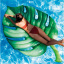 Пляжный надувной матрас «Лист» Intex 58782, 213х142 см (hub_fykski) Сумы