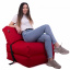 Бескаркасное кресло раскладушка Tia-Sport 180х70 см красный (sm-0666) Суми