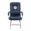 Офисное конференционное кресло Richman Alberto Antares Nevi с вышивкой CF Хром Синий Ромни