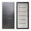 Входная дверь правая ТД 886М 2050х860 мм Серый/Царга белая Полтава