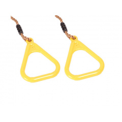 Кольца Акробатические Triangle на веревках для детских площадок желтый Just Fun BT187476 Запорожье