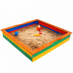 Детская песочница SportBaby цветная с бортиком 145х145х24 (Песочница 25) Нове