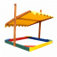 Детская песочница цветная SportBaby с уголками и навесом 145х145х150 (Песочница 23) Луцк