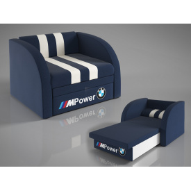 Мягкое кресло-кровать Пит-Стоп Sentenzo 92х165 см синего цвета