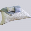 Комплект для сну Fagus "Standart" Двохспальний (180х200) з вовни мериносів Синій/Білий у синю смужку Вишгород