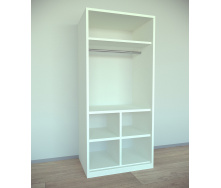 Шкаф для вещей Tobi Sho Альва-3 Люкс, 1800х800х550 мм цвет Белый