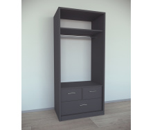 Шкаф для вещей Tobi Sho Альва-4 Люкс, 1800х800х550 мм цвет Антрацит