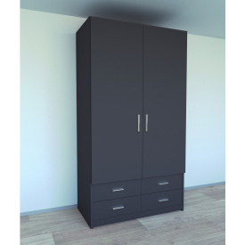 Шкаф для вещей Tobi Sho Элин-3, 2200х1200х600 мм цвет Антрацит
