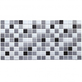 Декоративна панель ПВХ чорно-біла мозаїка Sticker Wall SW-00001432 960х480х4мм