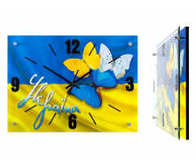 Годинники настінні Montre Україна Три Метелики 28x38 см Скло Тихий хід (18135)