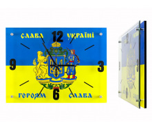Годинник настінний Монтре Великий Герб України 28x38 см Скло (18093)