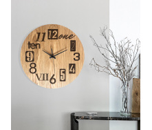 Годинник дерев'яний Moku Kyoto 38 x 38 см Коричневий