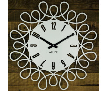 Настінний Годинник Glozis Romantic 50х50 см Білий (B-020)