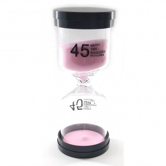 Годинник пісочний None на 45 хвилин 13х5.5х5.5 см Рожевий пісок (DN32238D)