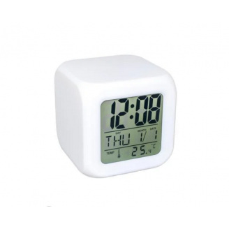Цифровий світлодіодний годинник Куб з будильником та термометром Хамелеон OPT-TOP (1756375304)