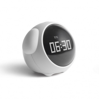 Будильник нічник Emoji Alarm Clock багатофункціональний піксельний з анімацією Digital Білий (YV-O)