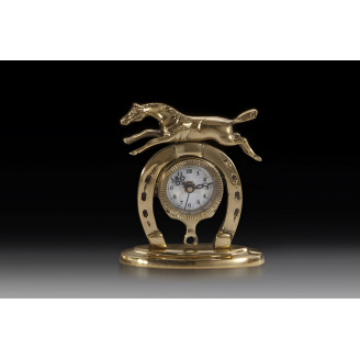 Годинник настільний VIRTUS HORSESHOE 16 x 14 см 880 гр Золотистий (130018)