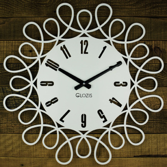 Настінний Годинник Glozis Romantic 50х50 см Білий (B-020)
