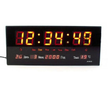 Настінні годинники електронні LED Спартак Number Clock 3615 Чорний