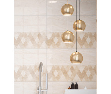 Настінна керамічна плитка Golden Tile Marmo Milano rhombus світло-коричневий 300x600x11 мм (8M1061)