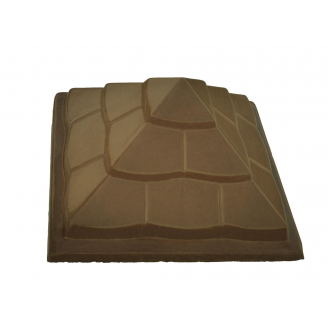 Крышка для забора Пирамида 450x450 мм коричневая