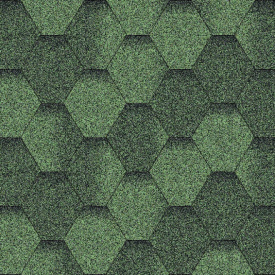 Битумная черепица Aquaizol Мозаика Зеленая ЭКО 320х1000 мм
