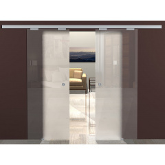 Двойные раздвижные стеклянные двери 2025x1500 (макс ширина проема) Кропивницкий