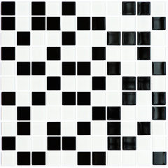 Мозаика стеклянная Kotto Keramika GM 4001 C2 Black/White 300х300 мм Тернополь