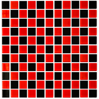 Мозаика стеклянная Kotto Keramika GM 4003 CC Black/Red M 300х300 мм