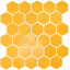 Мозаика керамическая Kotto Keramika H 6025 Hexagon Dark Yellow 295х295 мм Харків