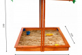 Детская песочница SportBaby №22 деревянная с крышей