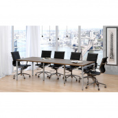 Офисный стол для переговоров Loft-design Q-270 темный орех-модена