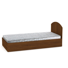 Односпальне ліжко-90 Компаніт 90х200 см з узголів'ям дсп горіх-еко Чернівці