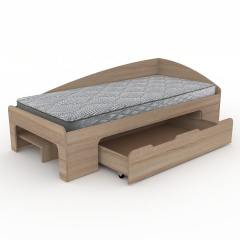 Одноместная кровать Компанит 90+1 с выкатным ящиком дсп Дуб-сонома Днепр