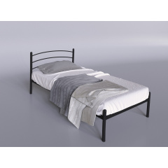 Одноместная кровать Маранта-мини Tenero 80х200 см черная металлическая с изголовьем на ножках Чернигов